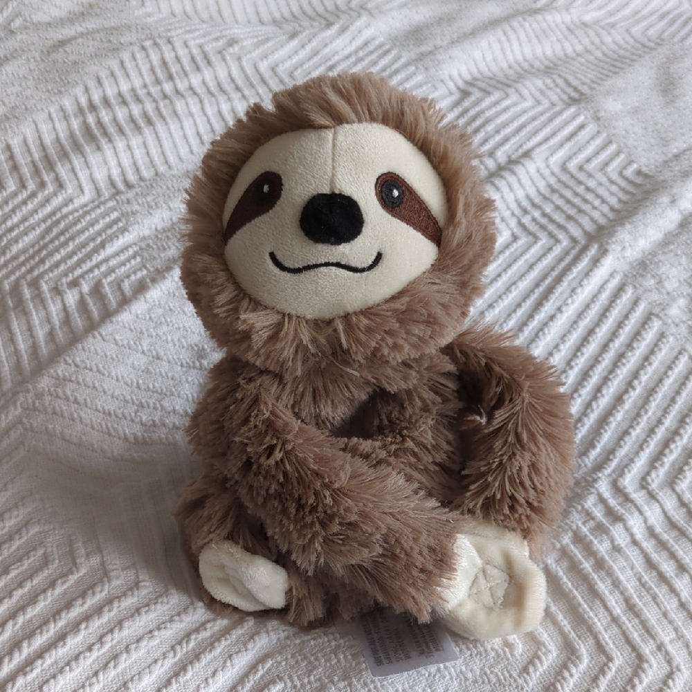 Warmies Plush Brown Sloth - Microwavable Heating Pad / Stuffy Lavender Infused